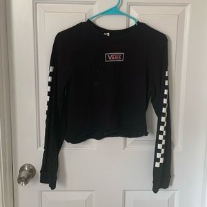 Checkered sleeves Vans crop